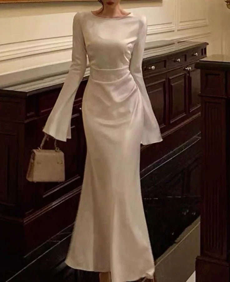 Luolandi Long Sleeves Long Prom Dress Elegant Party Dress Evening Dress Formal Dress